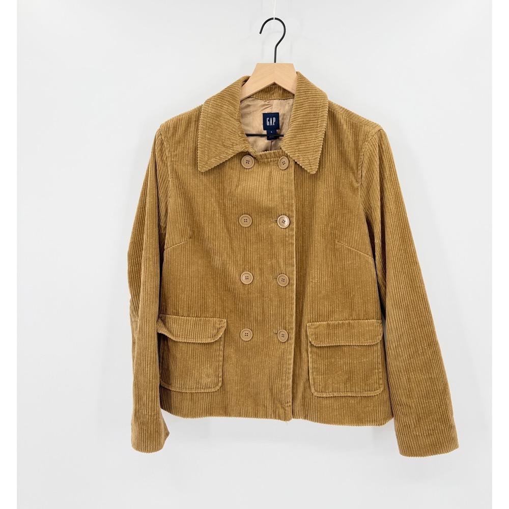 Vintage Y2K GAP Womens Double Breasted Corduroy Jacket Size L Indie Sleaze Boho